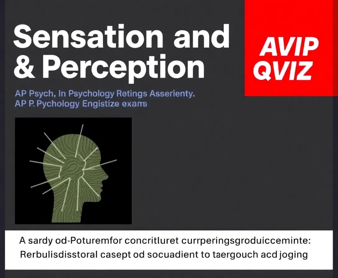 AP Psych Modern Sensation and Perception Quiz