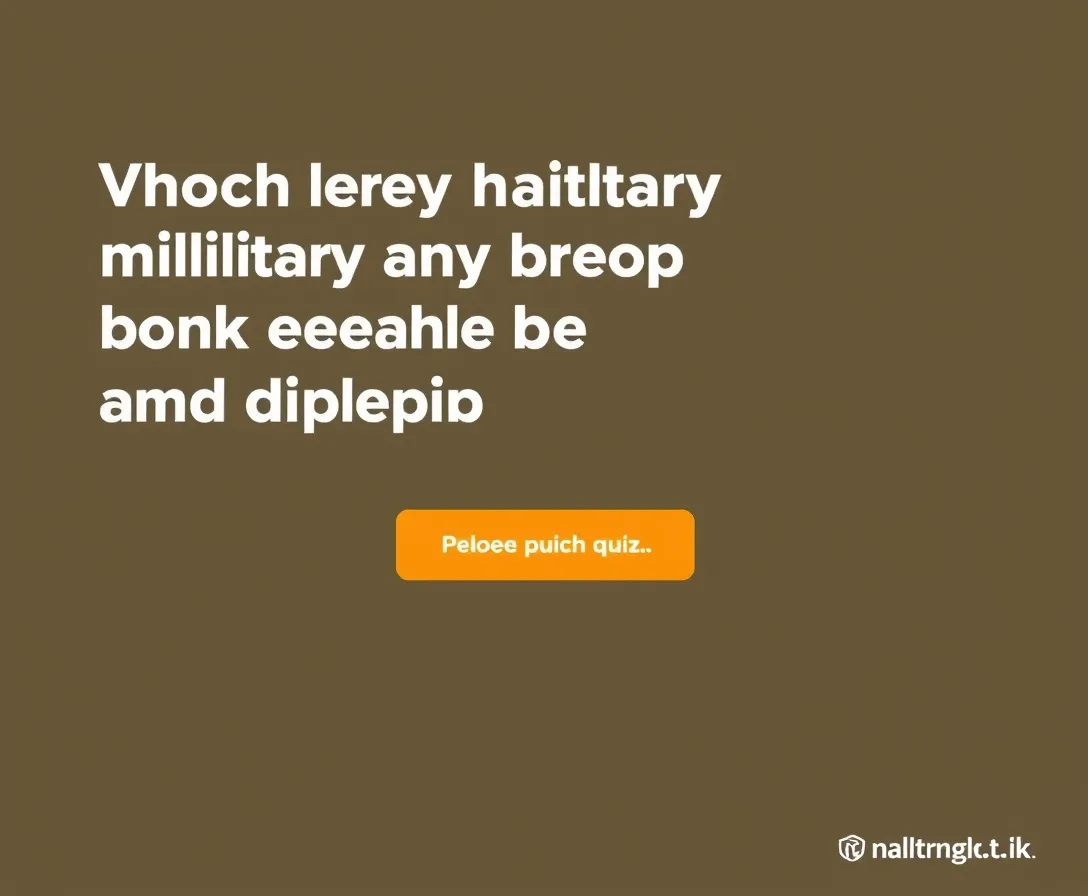 Which Military Branch Should I Join? Quiz