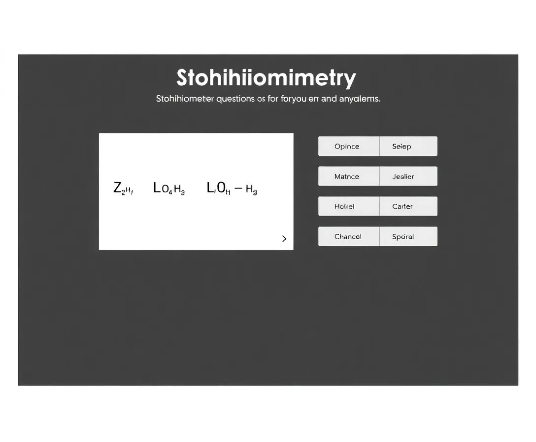 Stoichiometry Quizzes, Questions & Answers