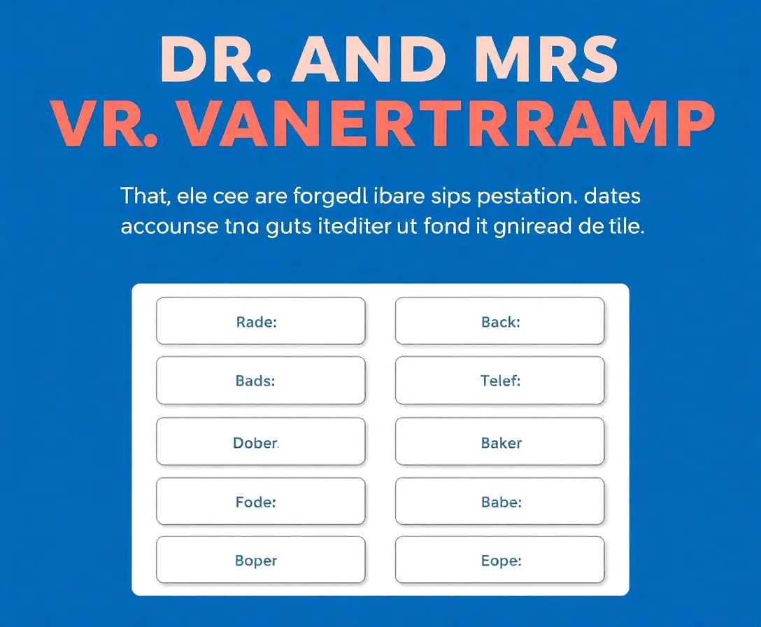 Dr And Mrs Vandertramp