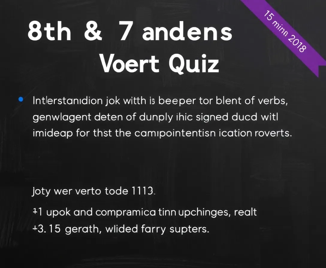 Modern Grammar and Verbs Quiz