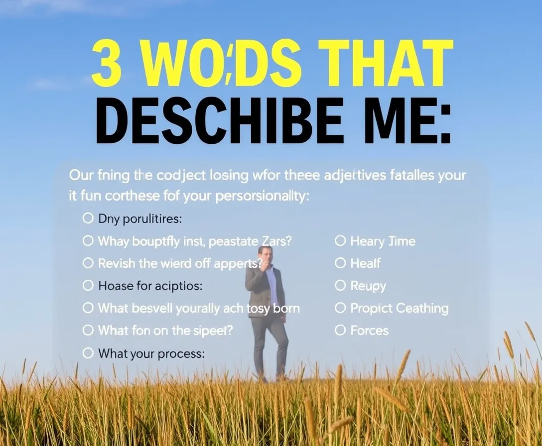 3 Words That Describe Me Quiz