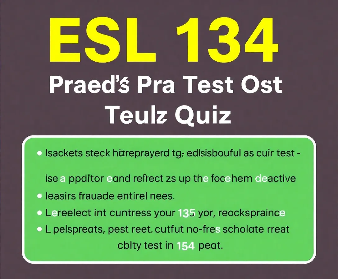 ESL 154 Practice Test Quiz