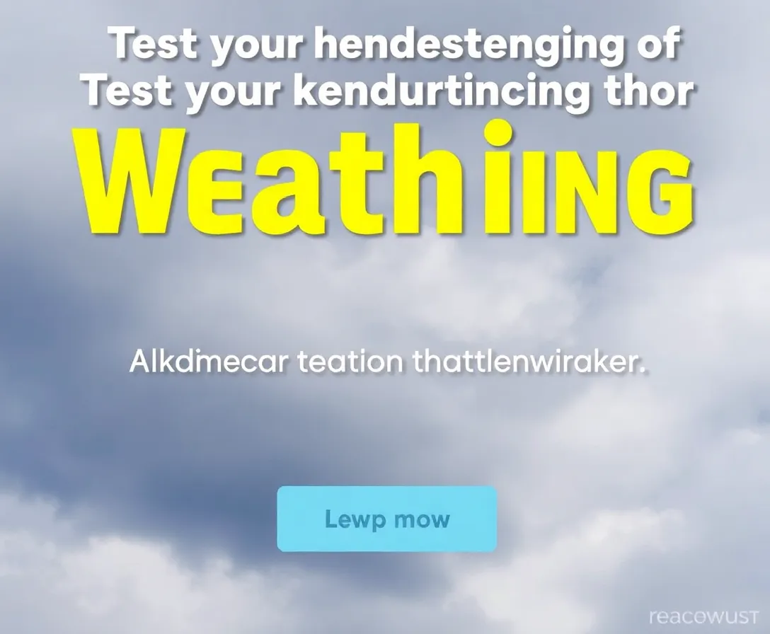 Weathering Expertise Quiz