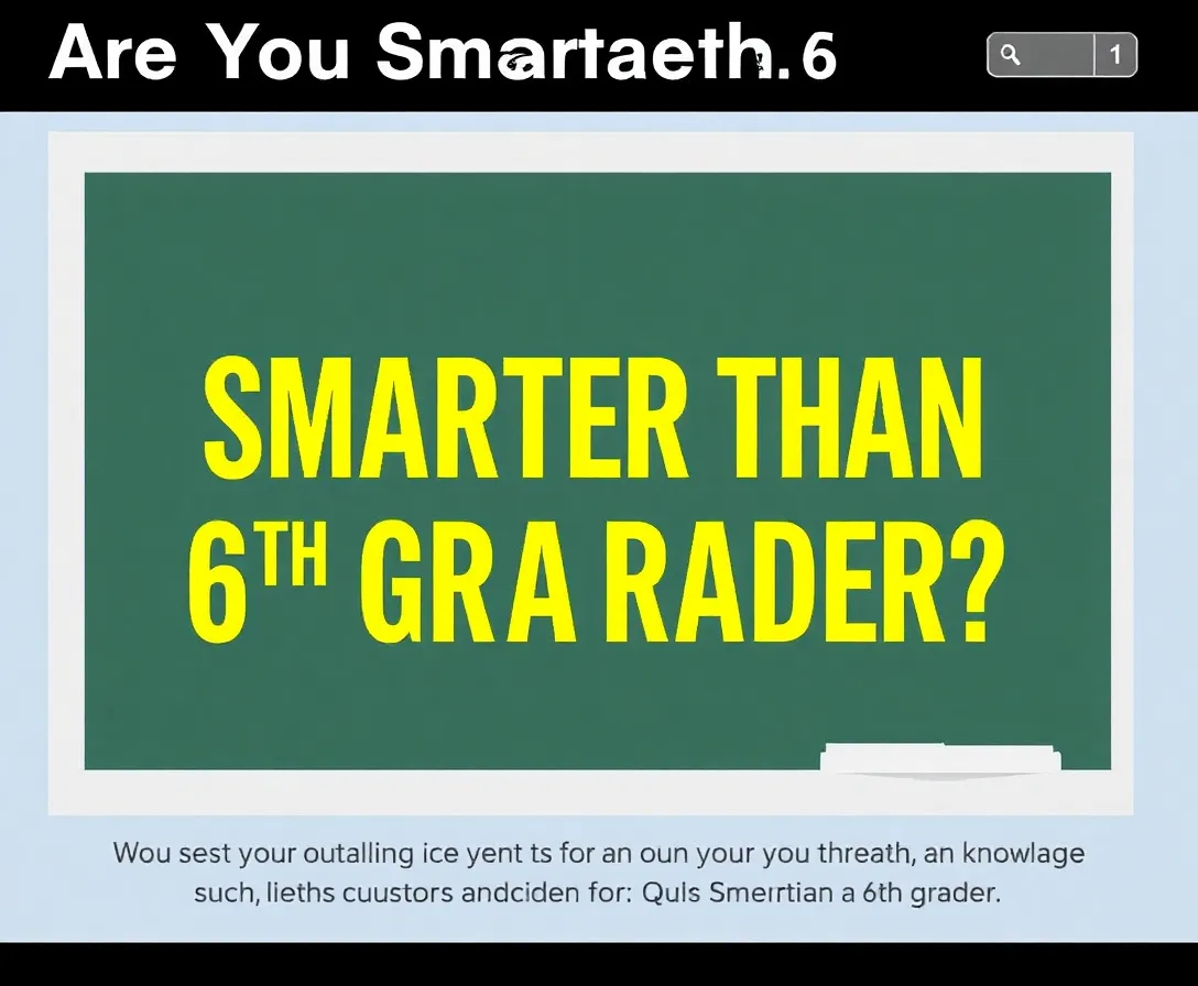 Are You Smarter Than A 6th Grader? Quiz