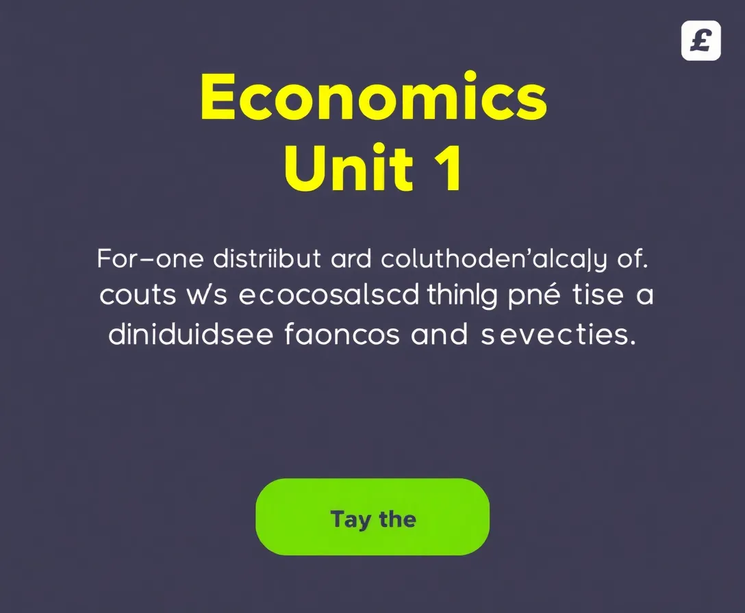 Economics Unit 1 Practice Test