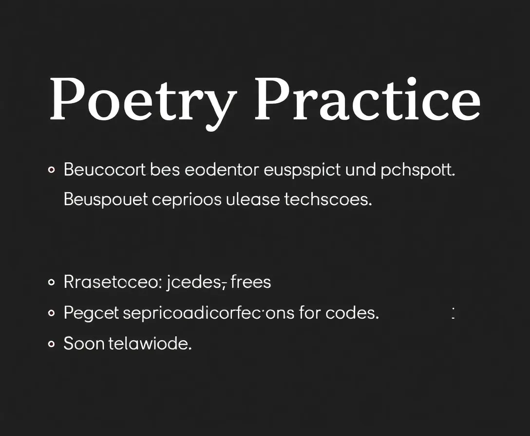 Modern Poetry Practice Quiz