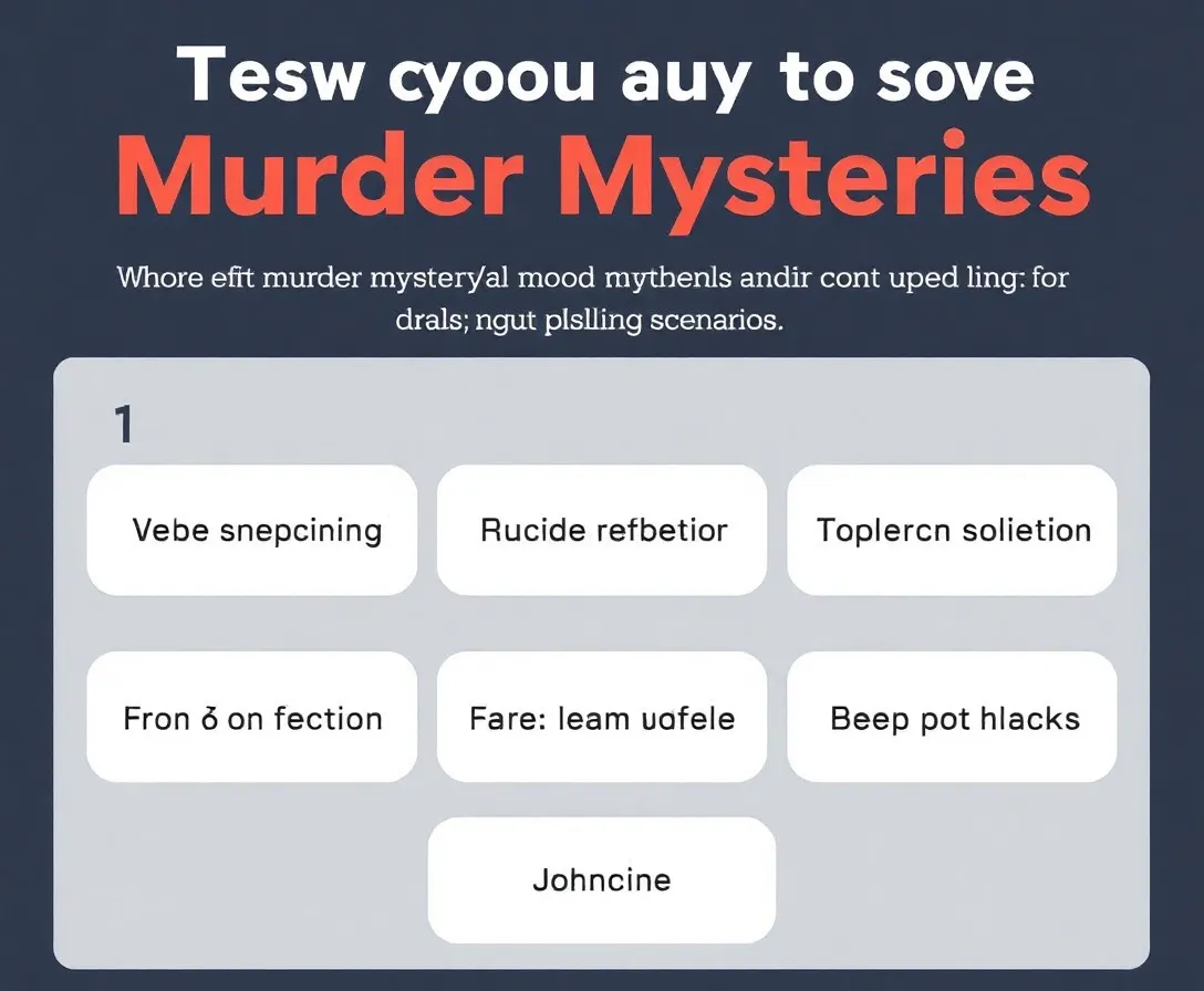 Murder Mystery Quiz: Can You Solve These Modern Murder Mysteries?