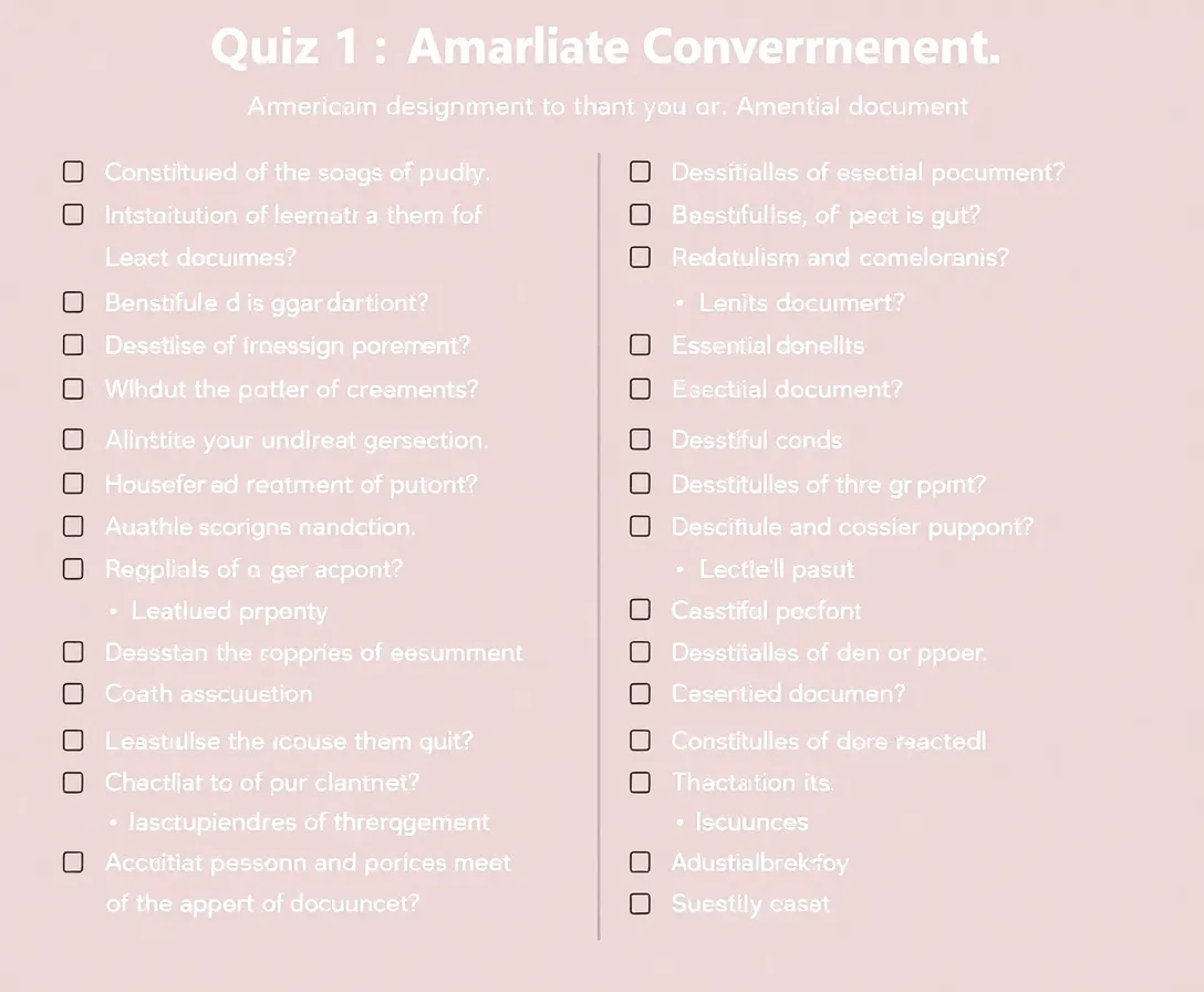 RHS AP Government Unit 1 Quiz