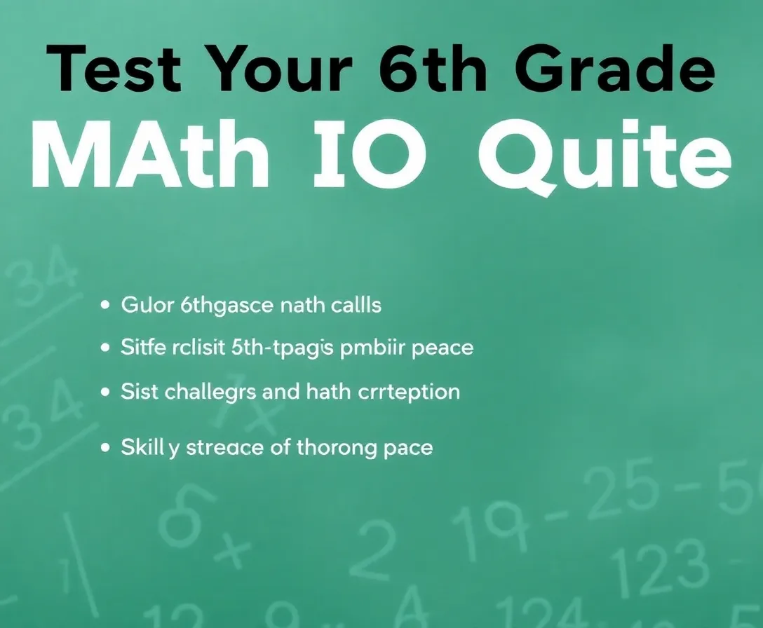 Test Your 6th Grade Math IQ Quiz