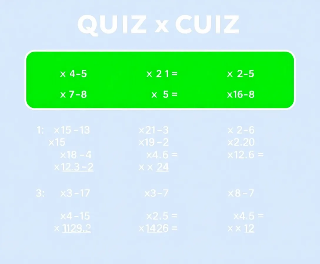Challenging Multiplication Quiz