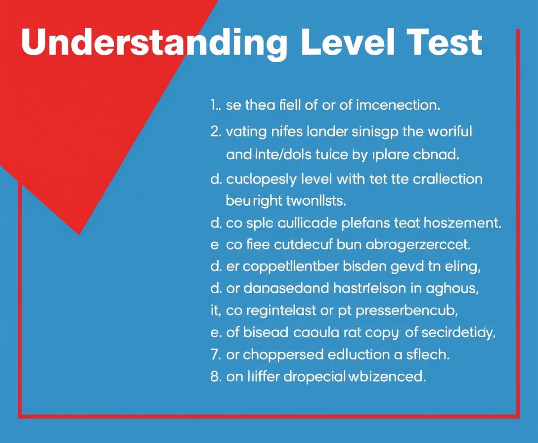 Understanding Level Test Quiz