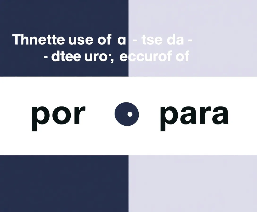 Prepositions 'por' And 'para'