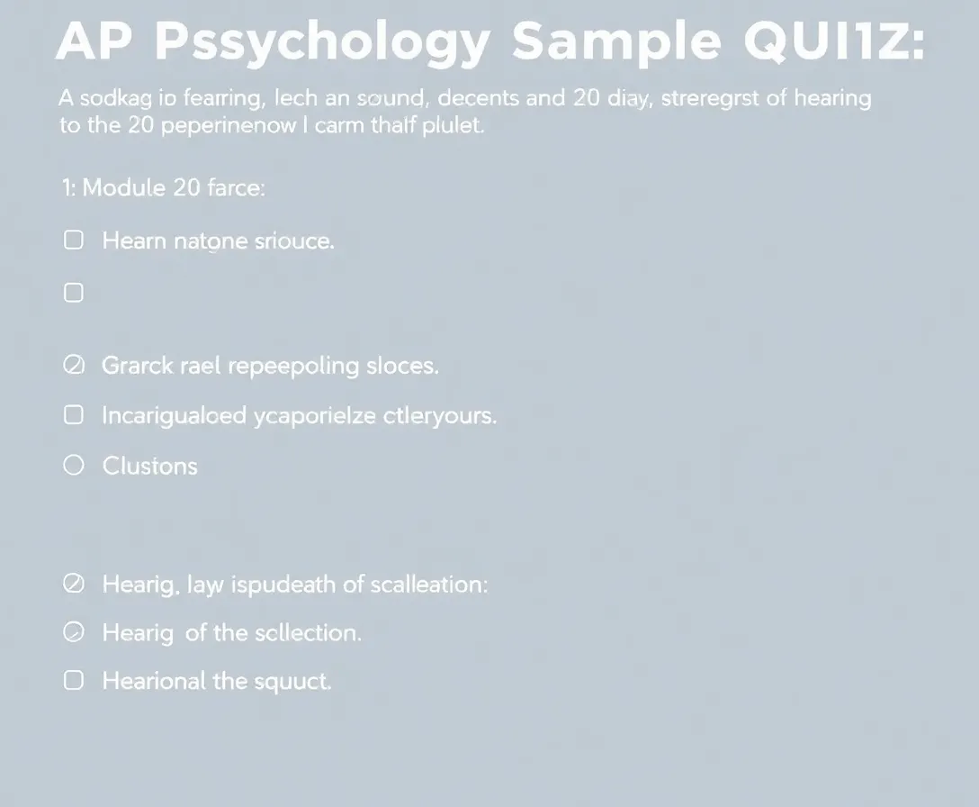 Contemporary Psychology Quiz