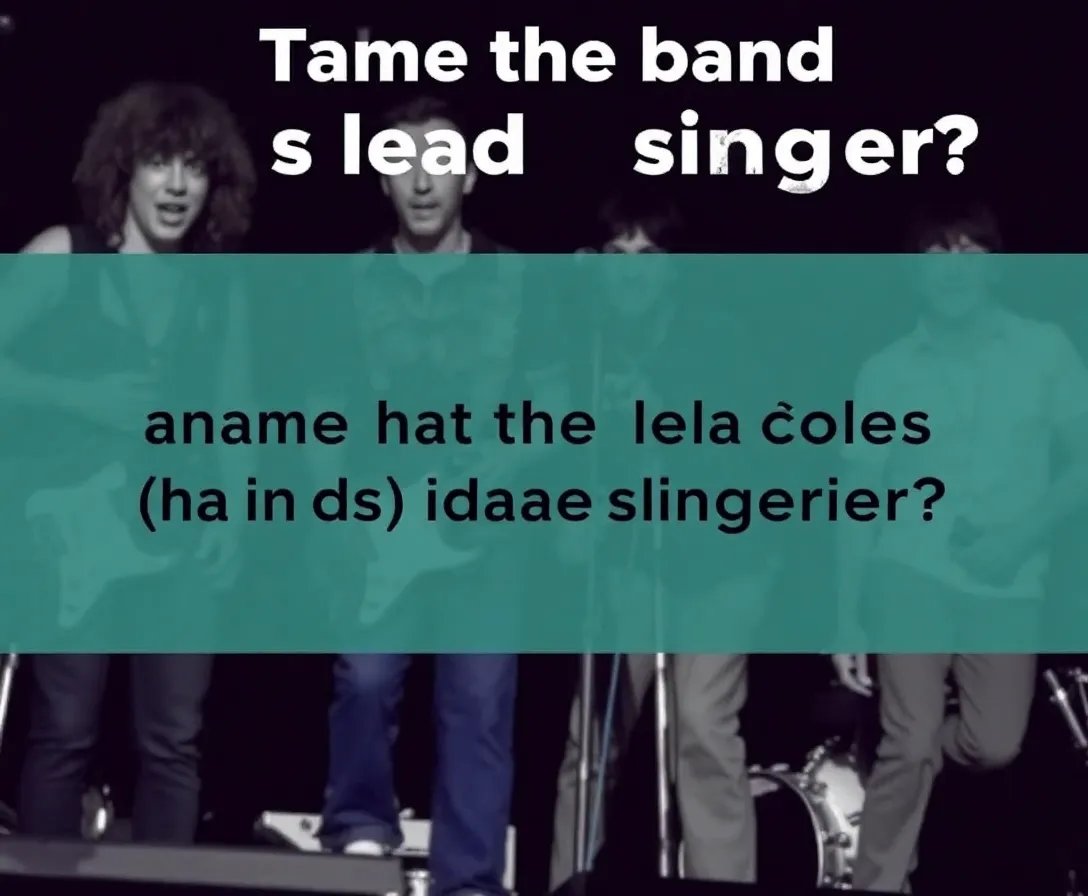 If You Can Name The Band Without Its Lead Singer, You're A Big Music Enthusiast