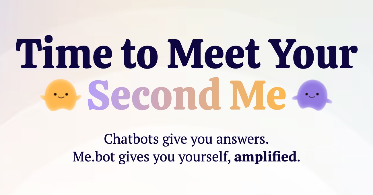 Me.bot | Your Personal AI Companion and Second Me 网站预览