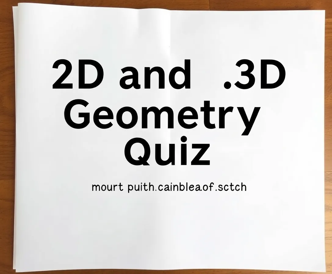 Modern Geometry Quiz - 20 Random Questions