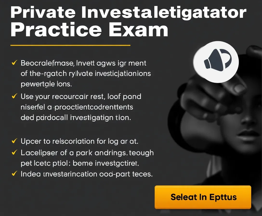 Private Investigator Practice Exam Quiz!