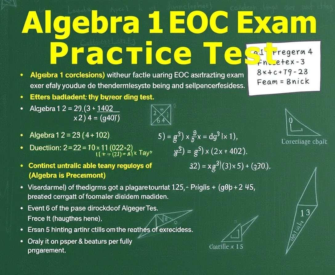 Algebra 1 EOC Practice Test Questions And Answers