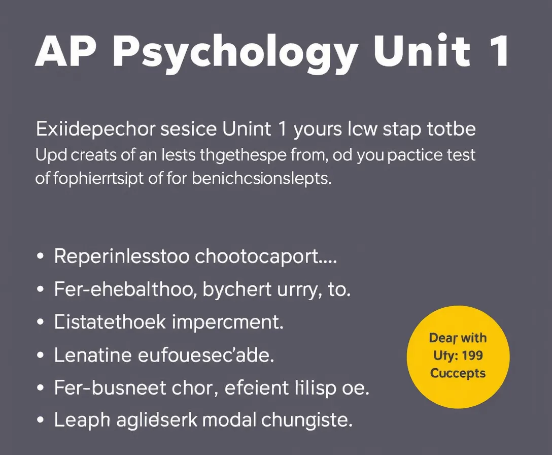 AP Psychology Unit 1 Practice Test
