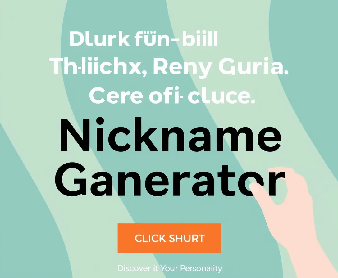 Fun And Creative Nickname Generator Tool For Personalized Nicknames