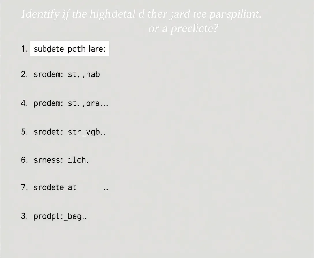 Subject And Predicate Quiz