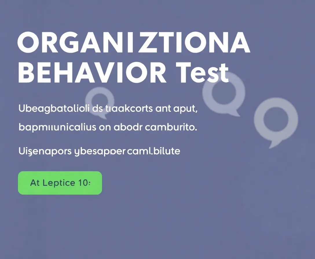 Organizational Behavior Assessment