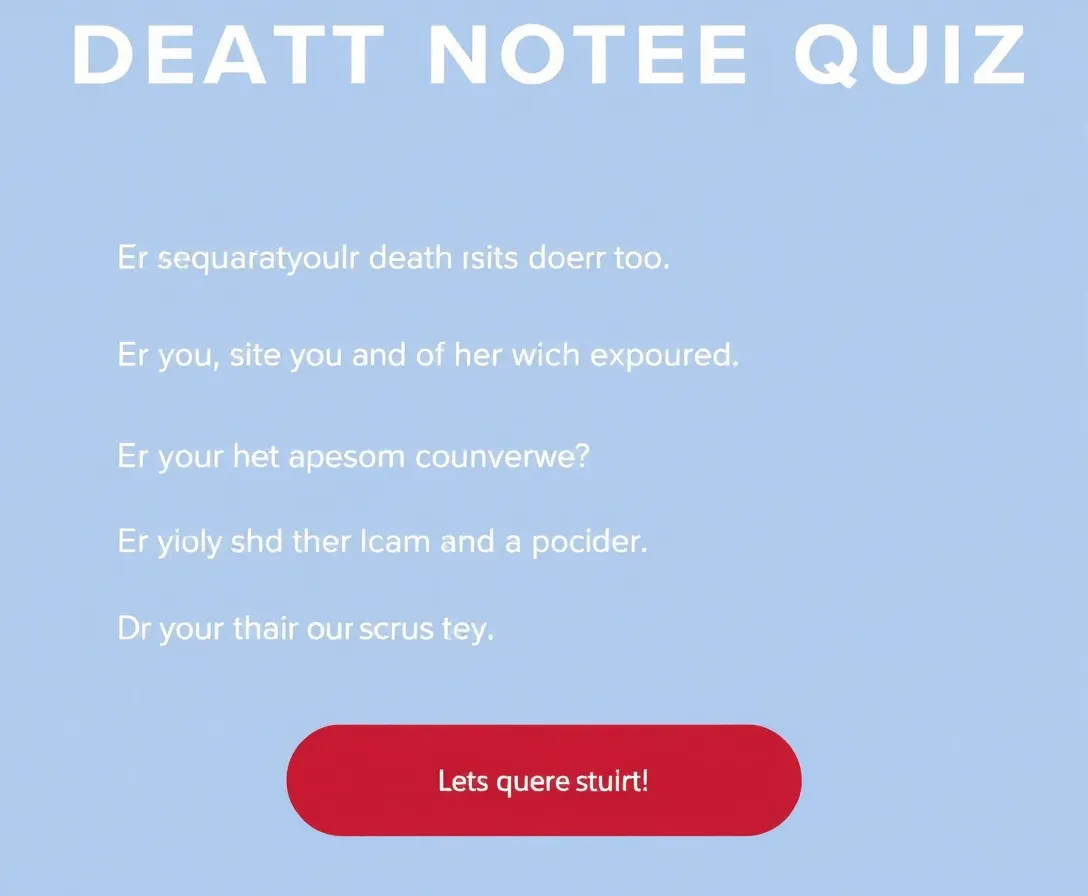 Ultimate Death Note Knowledge Quiz