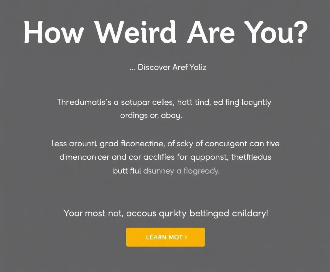 How Weird Are You? Quiz