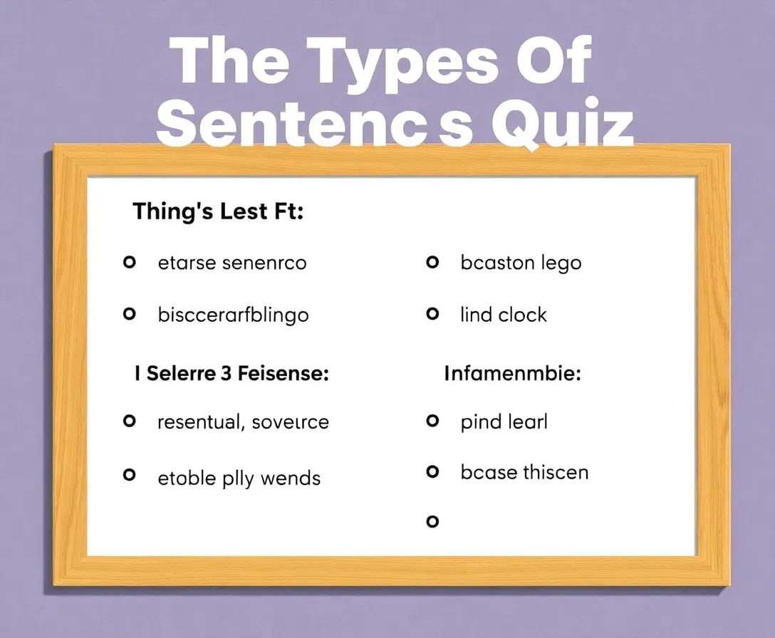 Contemporary Sentence Types Quiz
