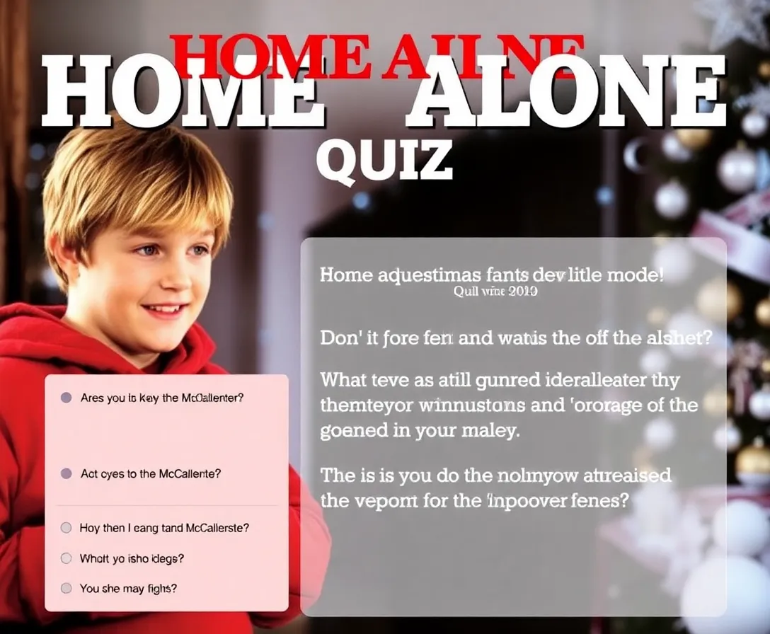 Home Alone Nostalgia Quiz