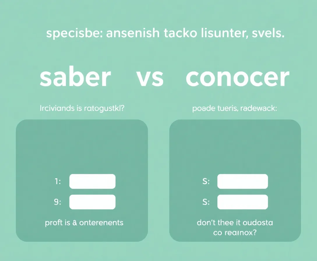 Saber Vs Conocer Quiz - Test Your Spanish Skills Now