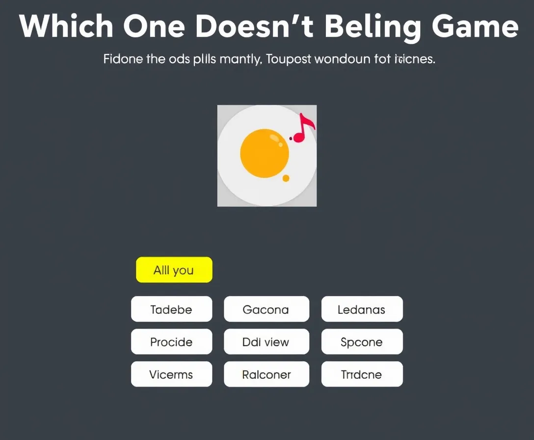Which One Doesn't Belong Game